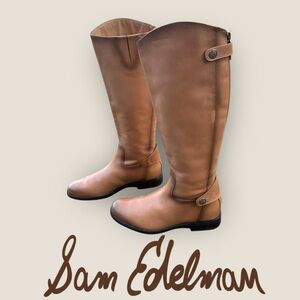 Sam Edelman Mikala Women’s Boots Size: 7 Riding Boots Low Heel Leather Whiskey